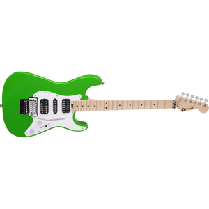 Charvel 296-6034-525 Pro-Mod So-Cal Style 1 Electric Guitar, HSH, Floyd Rose, Maple Fretboard - Slime Green-Easy Music Center