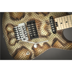 Charvel 296-9197-591 Warren Demartini Sig Pro-Mod Snake Electric Guitar, HS Duncan Custom - Snakeskin-Easy Music Center
