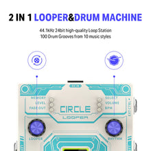 Load image into Gallery viewer, Donner EC1289 Circle Looper Pedal w/ Drum Machine-Easy Music Center
