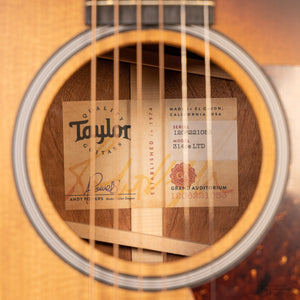 Taylor 314CE-LTD-TS-QS Grand Auditorium LTD - Cutaway, Electronics, Torrified Sitka Spruce Top, Quilted Sapele b/s, Sunburst (#1206221053)-Easy Music Center