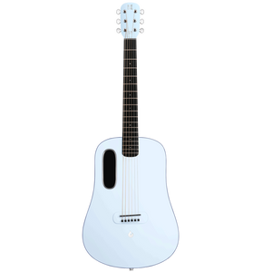 Lava Music BLUE-LAVA-BLUE Blue Lava Touch 36" HPL Acoustic-Electric Smart Guitar w/ AirFlow Bag, Ice Blue-Easy Music Center