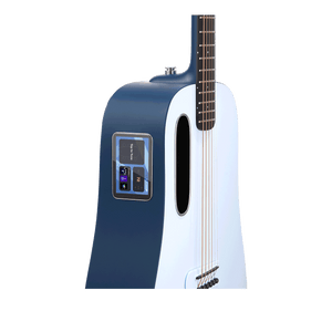 Lava Music BLUE-LAVA-BLUE Blue Lava Touch 36" HPL Acoustic-Electric Smart Guitar w/ AirFlow Bag, Ice Blue-Easy Music Center