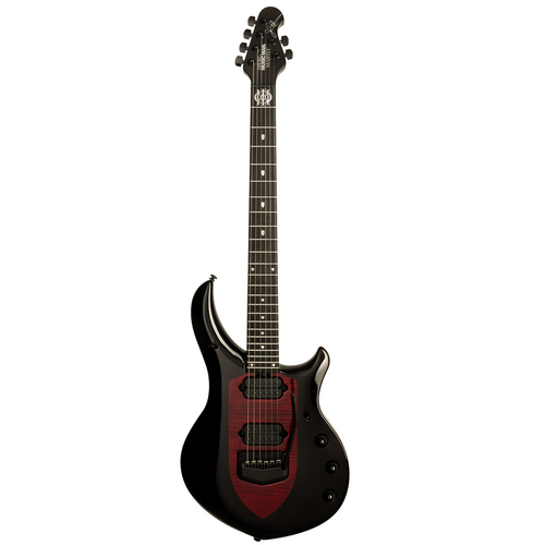 Music Man 611-RDS-50-00 Majesty Electric Guitar, Ebony FB, No Pickguard, Dark Red Sparkle w/shield-Easy Music Center