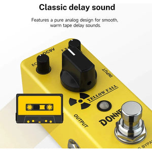 Donner EC748 Yellow Fall Delay Pedal-Easy Music Center
