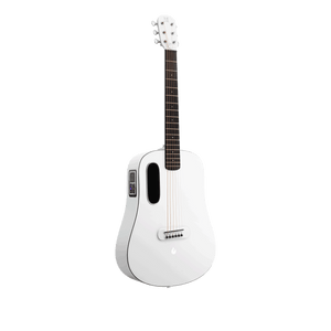 Lava Music BLUE-LAVA-WHITE Blue Lava Touch 36" HPL Acoustic-Electric Smart Guitar w/ Lite Bag, Sail White-Easy Music Center