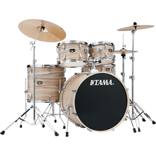 Load image into Gallery viewer, Tama IE52CNZW Imperialstar 5pc Complete Kit, 10, 12, 16, 22, 14s, Natural Zebrawood Wrap-Easy Music Center
