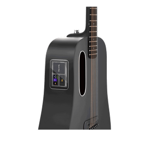 Lava Music BLUE-LAVA-BLACK Blue Lava Touch 36" HPL Acoustic-Electric Smart Guitar w/ Lite Bag, Midnight Black-Easy Music Center