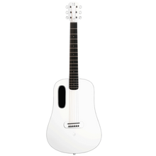 Load image into Gallery viewer, Lava Music BLUE-LAVA-WHITE Blue Lava Touch 36&quot; HPL Acoustic-Electric Smart Guitar w/ Lite Bag, Sail White-Easy Music Center
