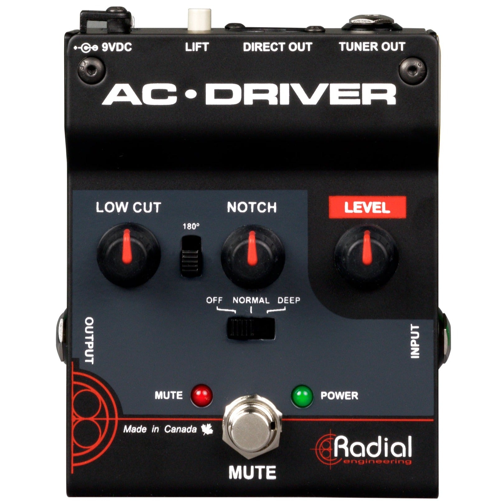 notch filter pedal Radial AC-Driver Acoustic Instrument Preamp