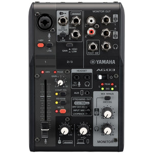 Yamaha AG03MK2B 3-Channel Mixer/USB Audio Interface for iOS/MAC/PC