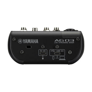Yamaha AG03MK2B 3-Channel Mixer/USB Audio Interface for iOS/MAC/PC, Black-Easy Music Center