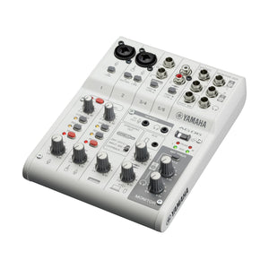 Yamaha AG06MK2W 6-Channel Mixer/USB Audio Interface for iOS/MAC/PC, White-Easy Music Center
