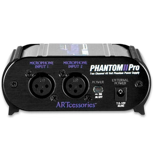 ART PHANTOM2PRO Two Channel +48volt Phantom Power Supply-Easy Music Center