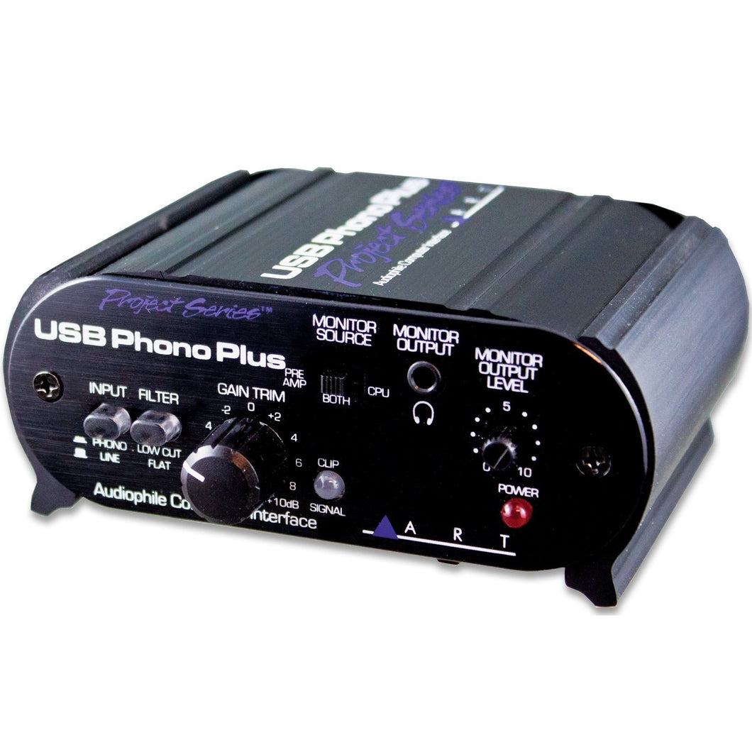 ART USBPHONOPLUSPS Audio Interface w/Phono, Line, SPDIF, Optical-Easy Music Center