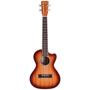 Cordoba 15TM-CE Tenor Ukulele w/ Electronics, Mah Top/b/s, Edge Burst - AIMM Exclusive-Easy Music Center