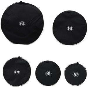 HI Bags DBS-10 5-piece Drum Set Bags, Fusion-Easy Music Center