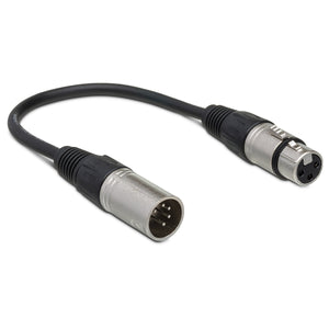 Hosa DMX-106 DMX512 5-Pin to 3-Pin Adapter, XLR5M to XLR3F, 6 in-Easy Music Center
