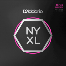 Load image into Gallery viewer, D&#39;Addario NYXL45130 Nickel Wound Bass Guitar Strings, 5-string Regular Light, 45-130, Long Scale-Easy Music Center
