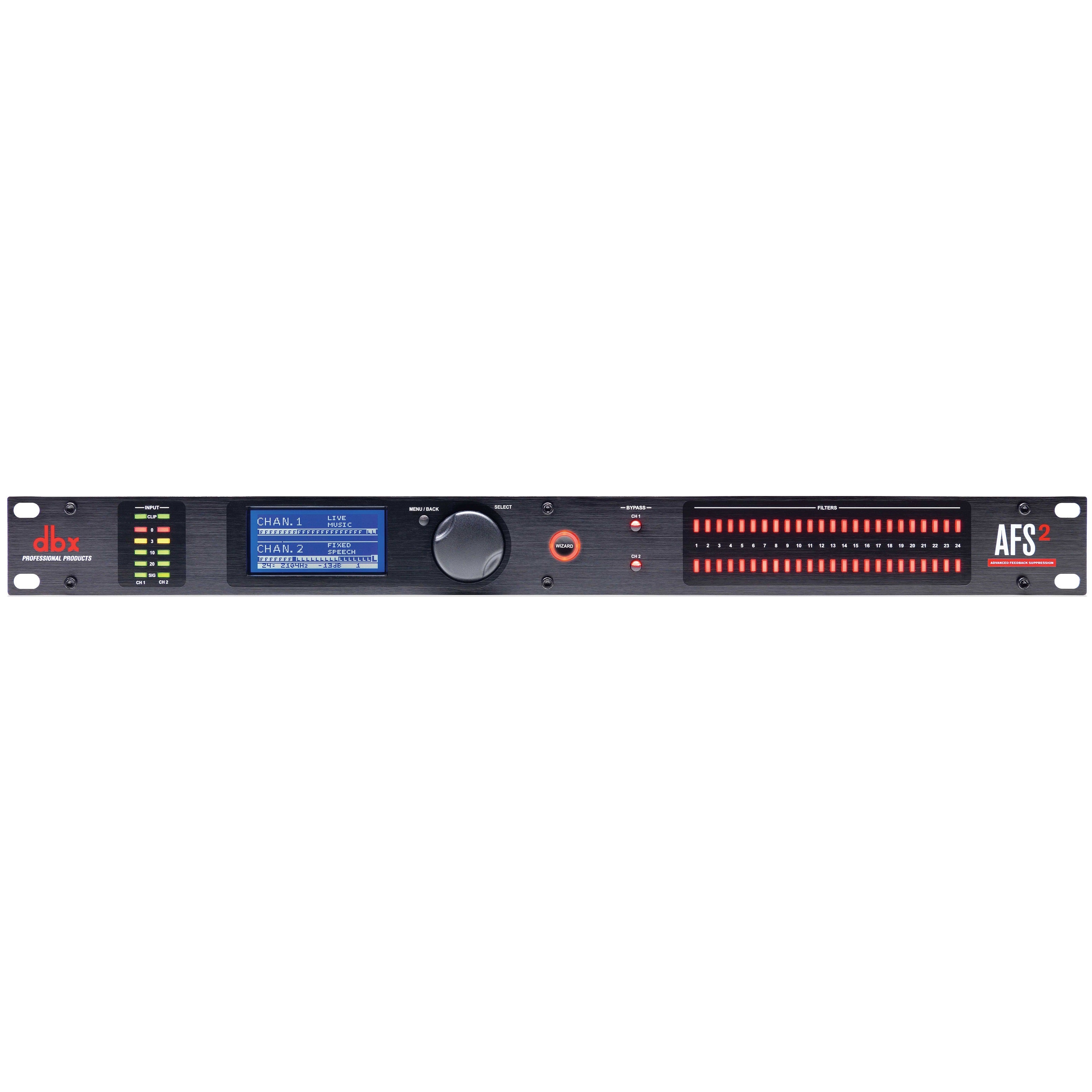 dbx　AFS2 DBX DBXAFS2 Dual Channel Advanced Feedback Suppression w/ LCD