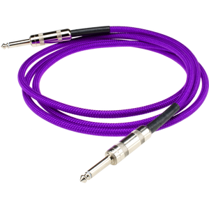 DiMarzio EP1710SSP 10' Overbraid Instrument Cable, Purple-Easy Music Center