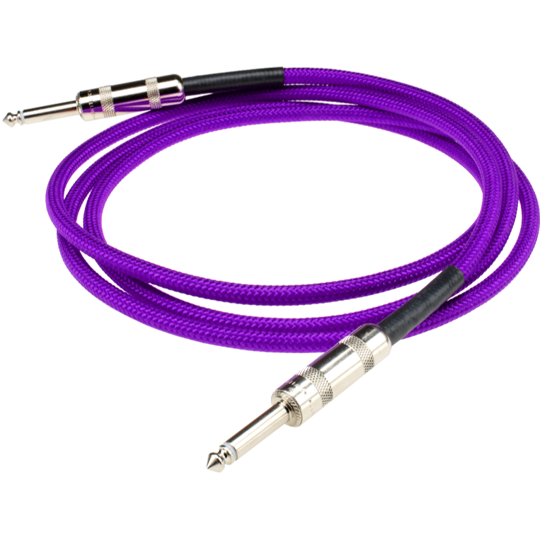 DiMarzio EP1710SSP 10' Overbraid Instrument Cable, Purple-Easy Music Center