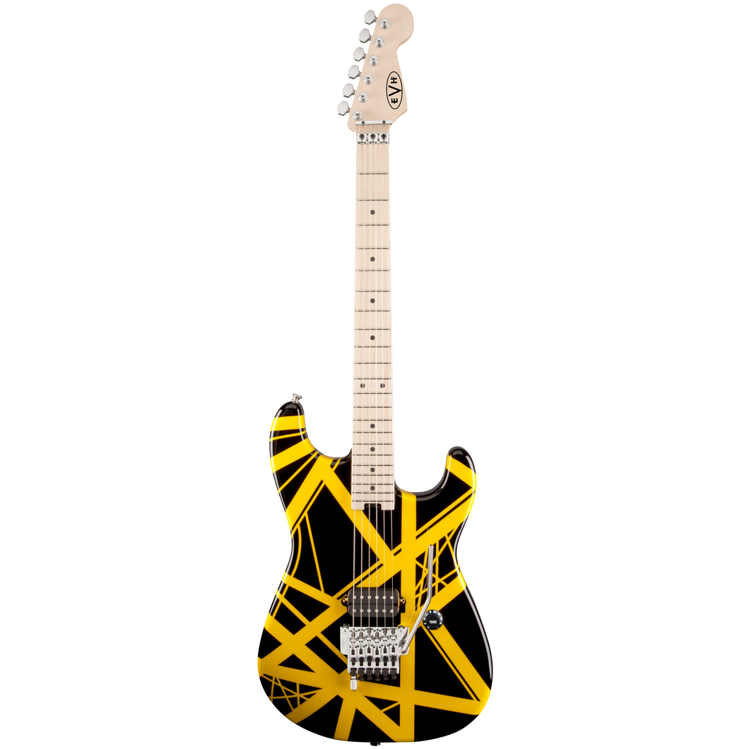 EVH 510 7902 528 EVH Striped Electric Guitar Black w Yellow