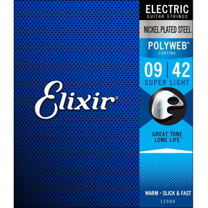 Elixir 12000 Polyweb Electric Super Light 9-42-Easy Music Center