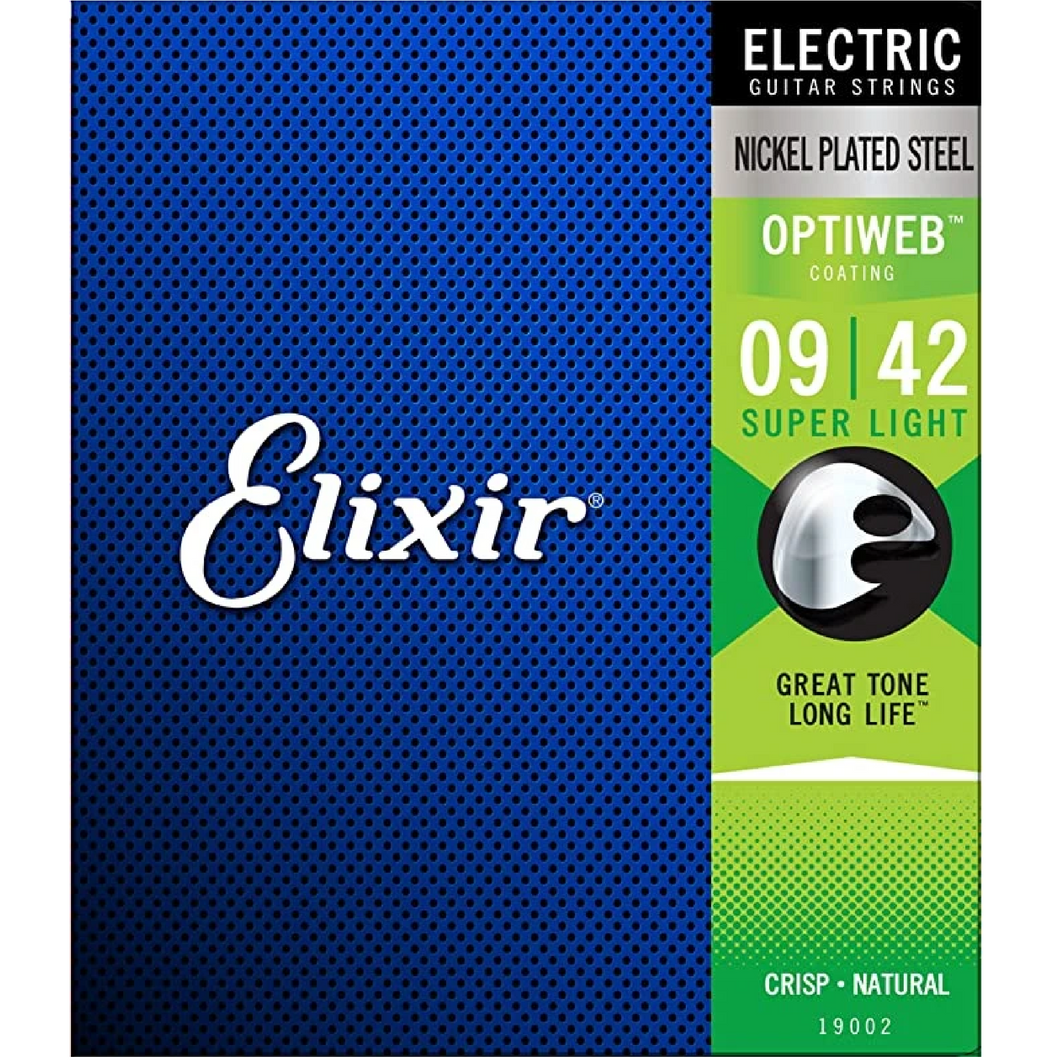 Elixir 19002 Optiweb Electric Guitar Strings Super Light 9-42-Easy Music Center