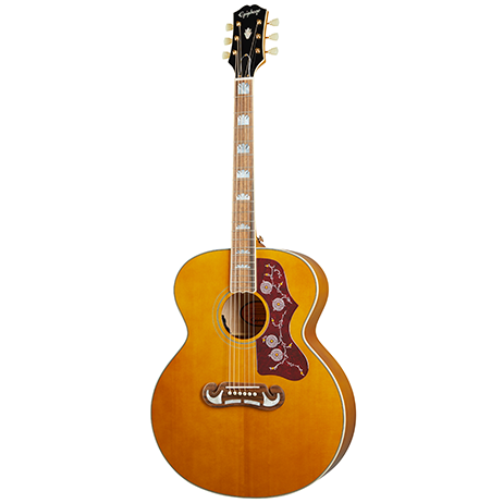 Epiphone IGMTJ200ANAGH1 J-200 All-Solid, Fishman Sonitone - Aged Natural Antique Gloss-Easy Music Center
