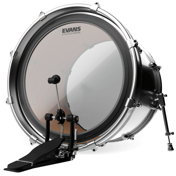 Evans BD22EMAD2 EMAD2 Clear Bass Drum Head, 22 Inch-Easy Music Center