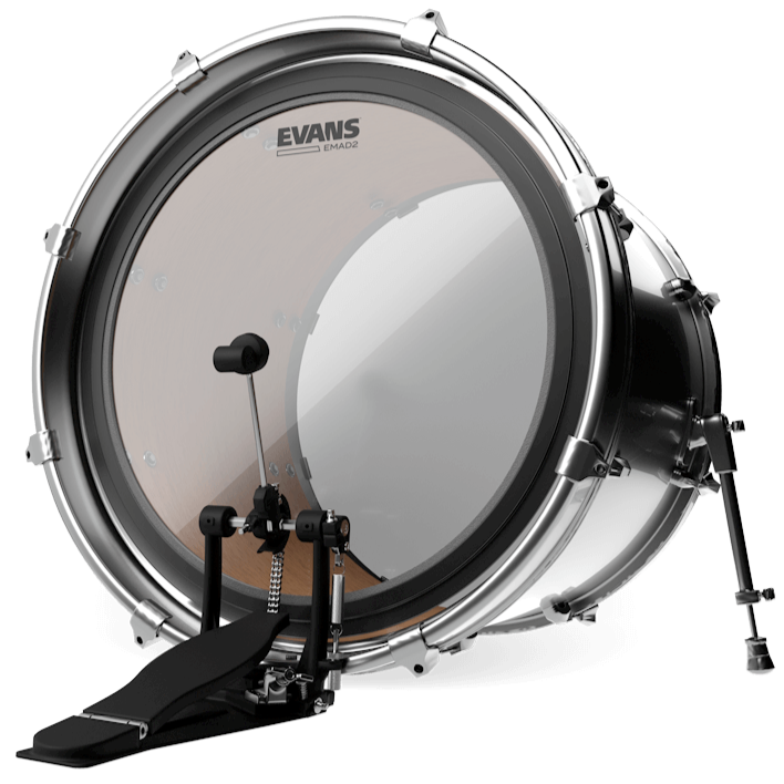 Evans BD20EMAD2 EMAD2 Clear Bass Drum Head, 20 Inch-Easy Music Center