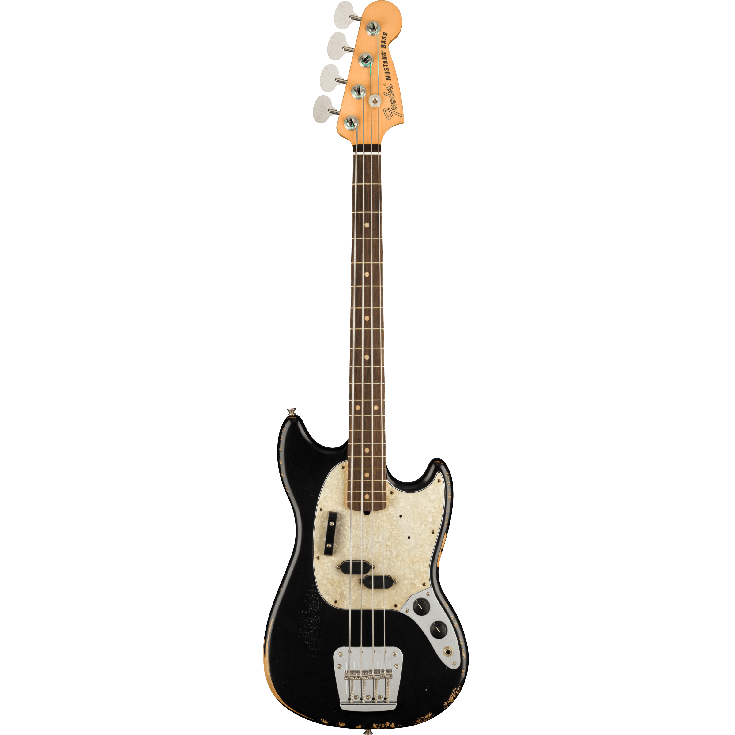 Fender 014-4060-306 JMJ Siganture Road Worn Mustang Bass, Black