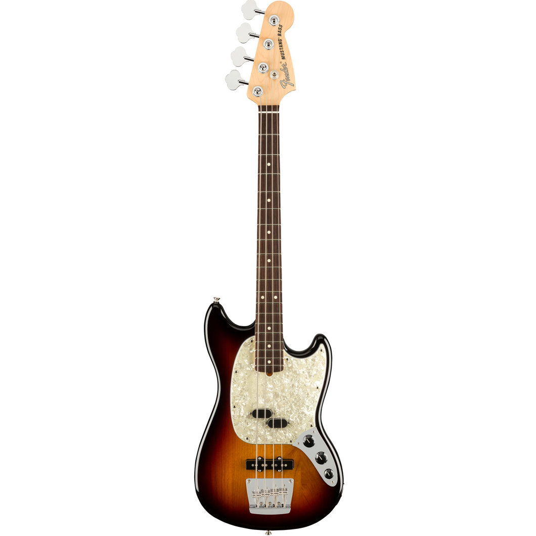 Fender 019-8620-300 Am Performer Mustang Bass, Rosewood FB, 3-Color Sunburst-Easy Music Center