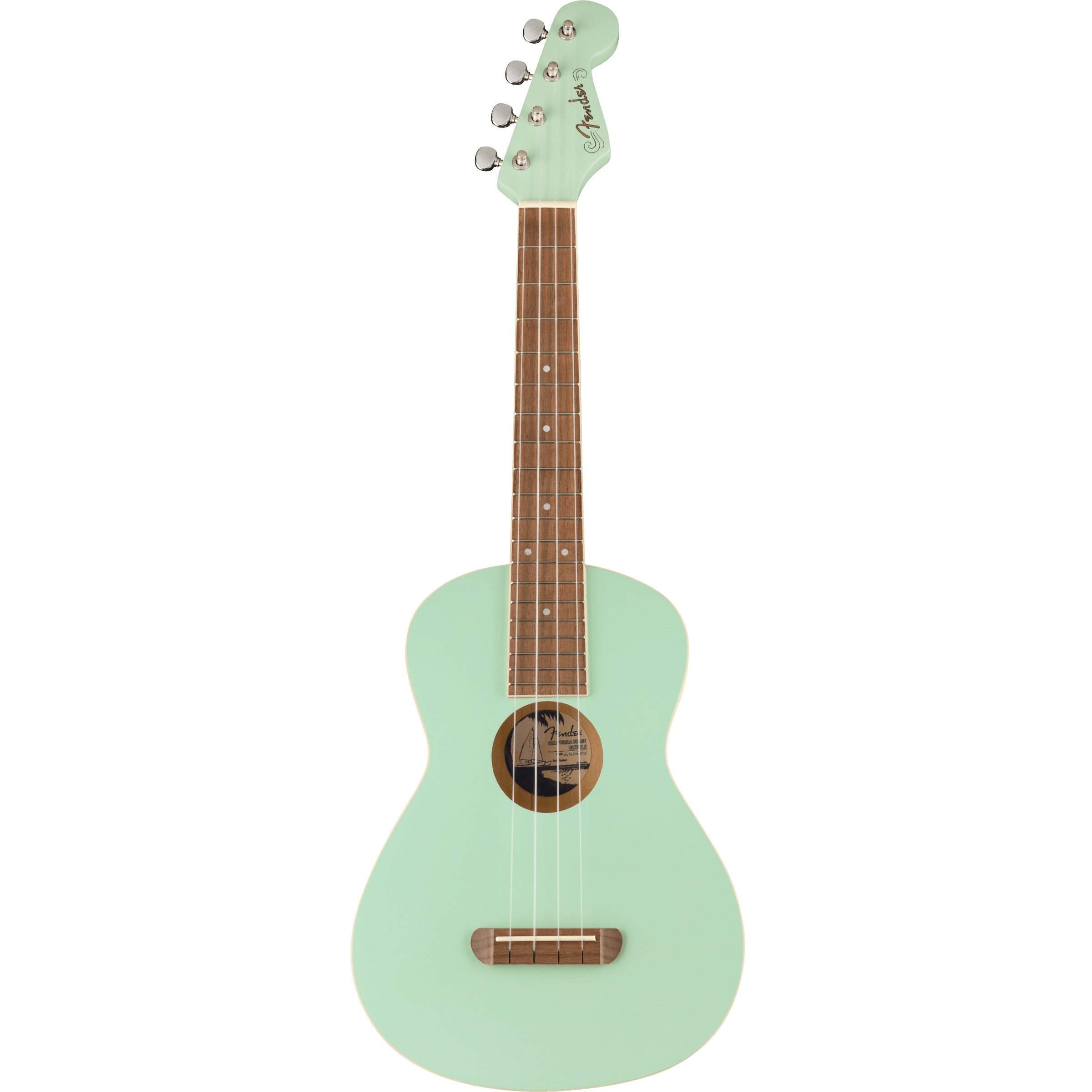 Fender 097-0450-557 Avalon Tenor Ukulele, Surf Green