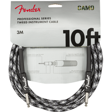 Load image into Gallery viewer, Fender 099-0810-124 10&#39; Woven Inst Cable, Winter Camo-Easy Music Center
