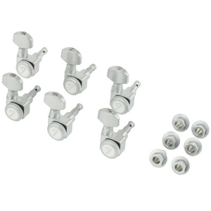 Fender 099-0818-000 Fender Locking Tuners, Brushed Chrome-Easy Music Center