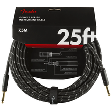 Load image into Gallery viewer, Fender 099-0820-075 Deluxe 25&#39; Instrument Cable - Black Tweed-Easy Music Center
