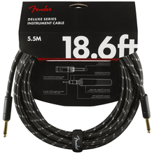 Load image into Gallery viewer, Fender 099-0820-080 Deluxe 18.6&#39; Instrument Cable Black Tweed-Easy Music Center

