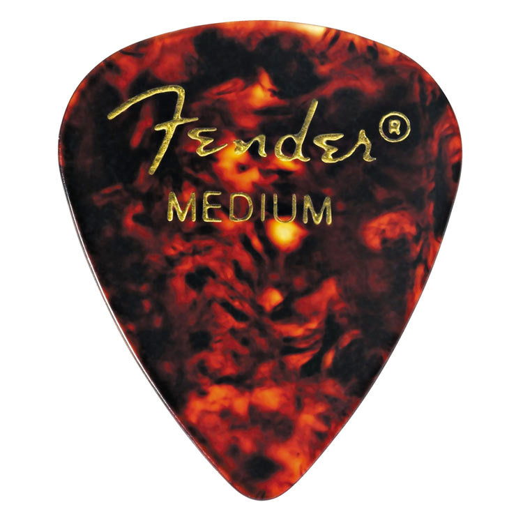 Fender 351 Shape Classic Celluloid Picks Medium - Tortoise, 6-pack-Easy Music Center