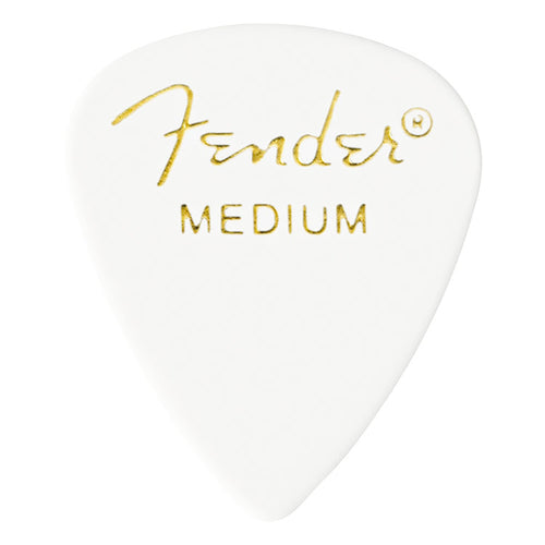 Fender 351 Shape Classic Celluloid Picks Medium - White, 6-pack-Easy Music Center
