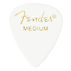 Fender 351 Shape Classic Celluloid Picks Medium - White, 6-pack-Easy Music Center