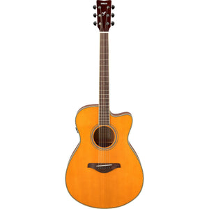 Yamaha FSC-TA-VT Small Body Folk Trans-Acoustic Guitar w/Cutaway and Electronics, Vintage Natural-Easy Music Center