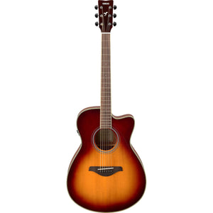 Yamaha FSC-TA-BS Small Body Folk Trans-Acoustic Guitar w/Cutaway and Electronics, Brown Sunburst-Easy Music Center