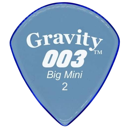 Gravity Pick G003B2P 003, Big Mini, 2mm, Polished, Blue-Easy Music Center