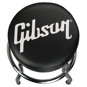 Gibson GA-STOOL2 Premium Playing Stool, Standard Logo, Short - Chrome-Easy Music Center