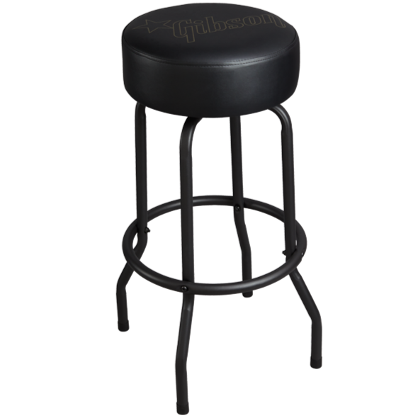 Gibson GA-STOOL3 Premium Playing Stool, Star Logo, Tall - Black Gibson GA-STOOL3 Premium Playing Stool, Star Logo, Tall - Black
