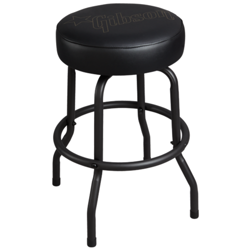 Gibson GA-STOOL4 Premium Playing Stool, Star Logo, Short - Black-Easy Music Center