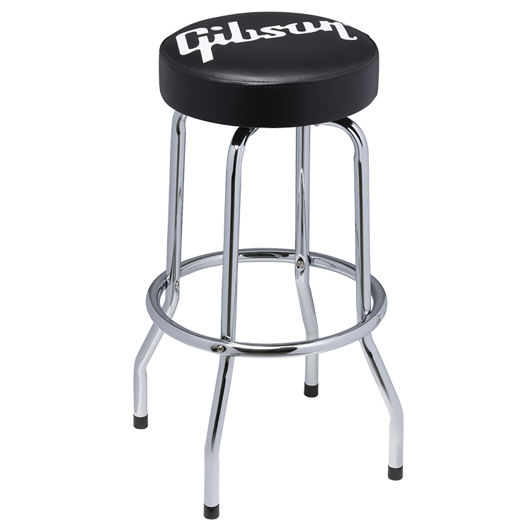 Gibson GA-STOOL5 Premium Playing Stool, Standard Logo, Tall - Chrome