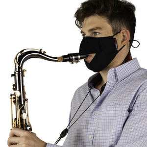 Gator GBOM-SMALLBK Dual-Layer Wind Instrument Face Mask, Small-Easy Music Center
