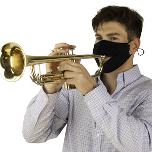 Gator GBOM-LARGEBK Dual-Layer Wind Instrument Face Mask, Large-Easy Music Center